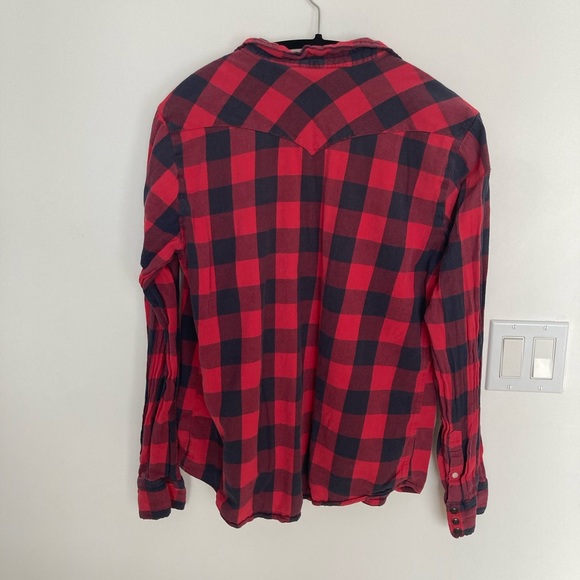 Salt Valley Western Slim cut plaid shirt with pearl snaps - Picture 6 of 6